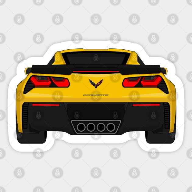 Z06 YELLOW2 Sticker by VENZ0LIC